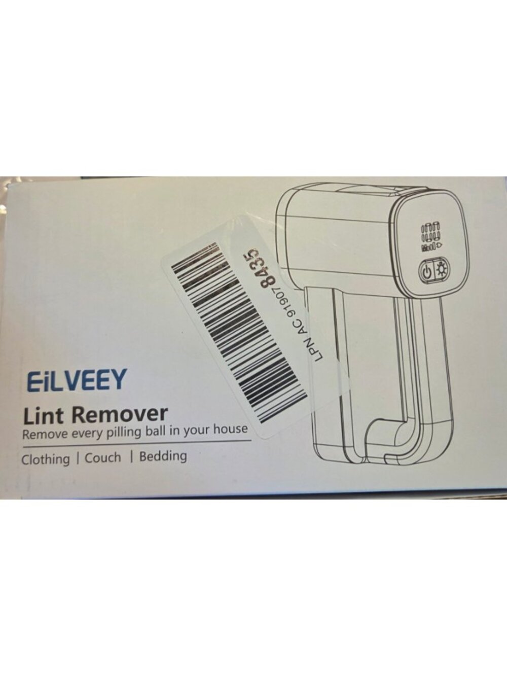 Eilveey Rechargeable Lint Remover 6-Blade Head & LED Display Clothes & Furniture - Picture 11 of 13